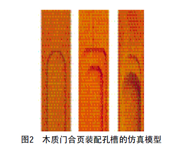 圖2 木質(zhì)門合頁裝配孔槽的仿真模型
