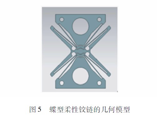 圖5　蝶型柔性鉸鏈的幾何模型
